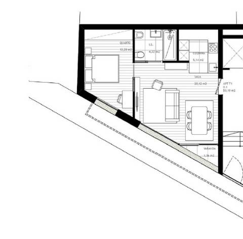 Apartamento T1 com Varanda, Leça da Palmeira, Matosinhos