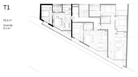 Apartamento T1 com Varanda, Leça da Palmeira, Matosinhos