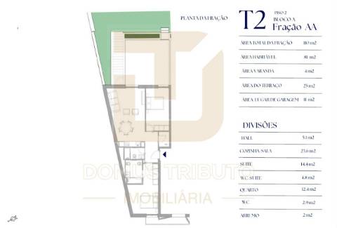 Apartamento T2 com Terraço, em construção, Asprela, Paranhos