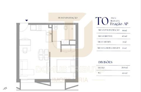 Apartamento T0 com Varanda, em construção, Asprela, Paranhos