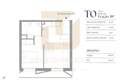 Apartamento T0 com Varanda, em construção, Asprela, Paranhos