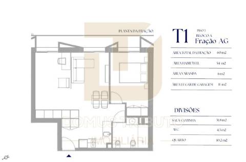 Apartamento T1 com Varanda, em construção, Asprela, Paranhos