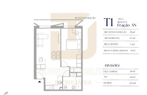 Apartamento T1 com Varanda, em construção, Asprela, Paranhos
