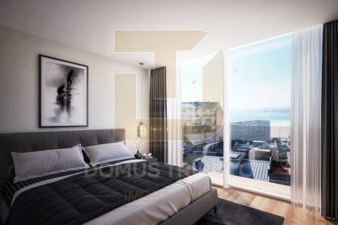 Apartamento T1, de Luxo, vistas de mar a 100metros da Praia de Matosinhos