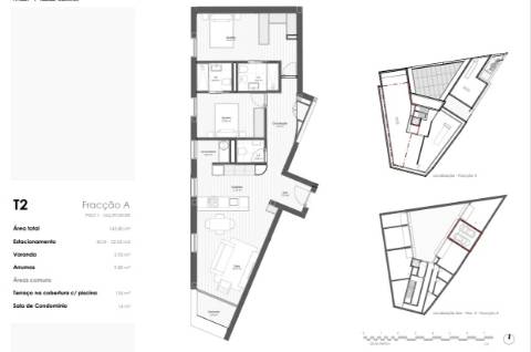 Apartamento T2 em construção, com Box junto ao Colégio Efanor, Matosinhos