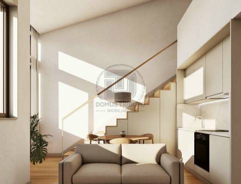 T1 com Mezzanino e Escritório em construção | Rua da Alegria – Porto | Jardim 29 m²