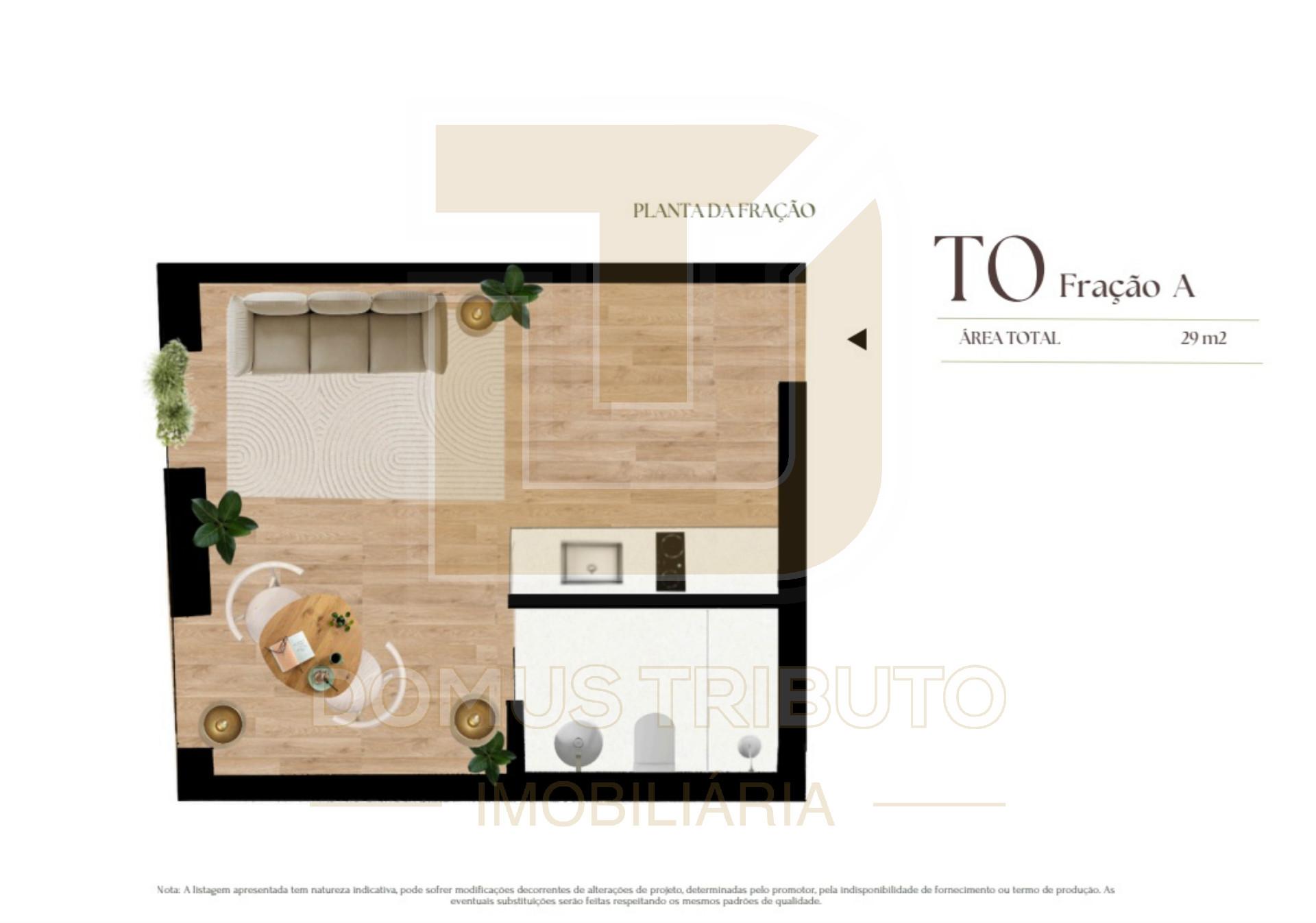 Apartamento T0 em Construção, Centro Histórico Leça da Palmeira