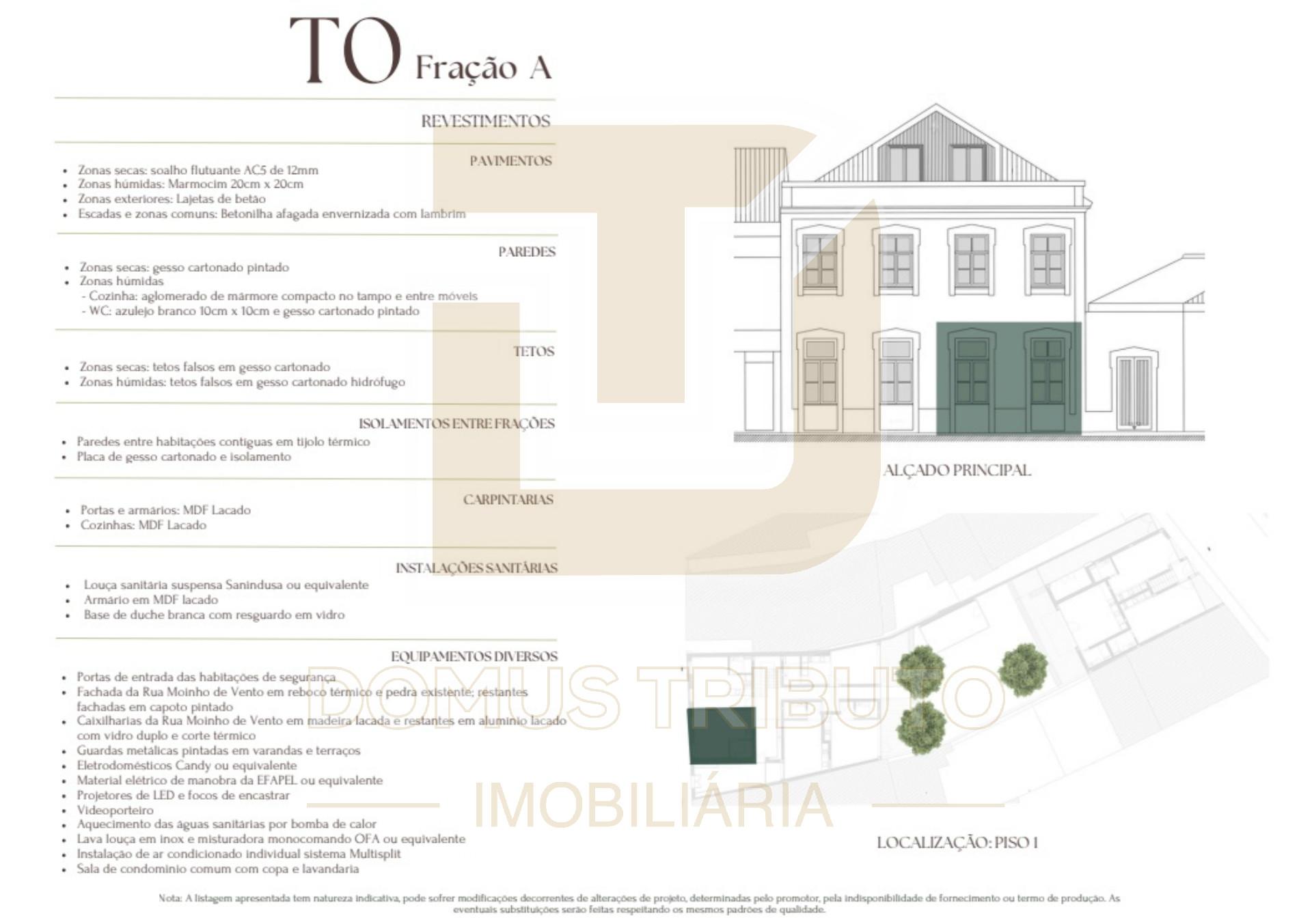 Apartamento T0 em Construção, Centro Histórico Leça da Palmeira
