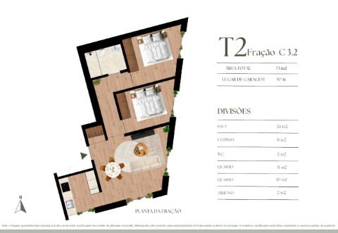 Apartamento T2 c em Construção Empreendimento em Campanhã