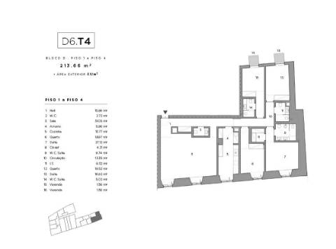 Fracção D6 - Bloco D Piso 4 - Bom Sucesso