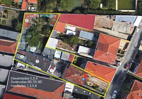 Edifício com Moradia + Ilha Ilha c/ 7 casas para recuperar no Amial