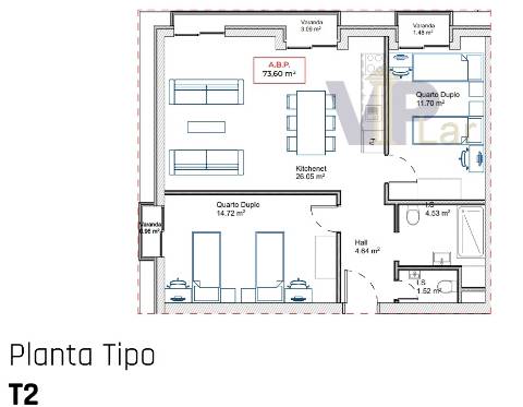 T1+1 NOVO c/ garagem - Porto (ao Pólo Universitário)
