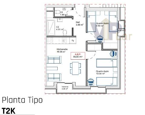 T1+1 NOVO c/ garagem - Porto (ao Pólo Universitário)