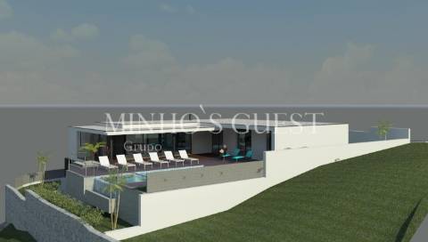 Moradia V3 Individual c/ Piscina e Vista para a barragem do Ermal, Vieira do Minho