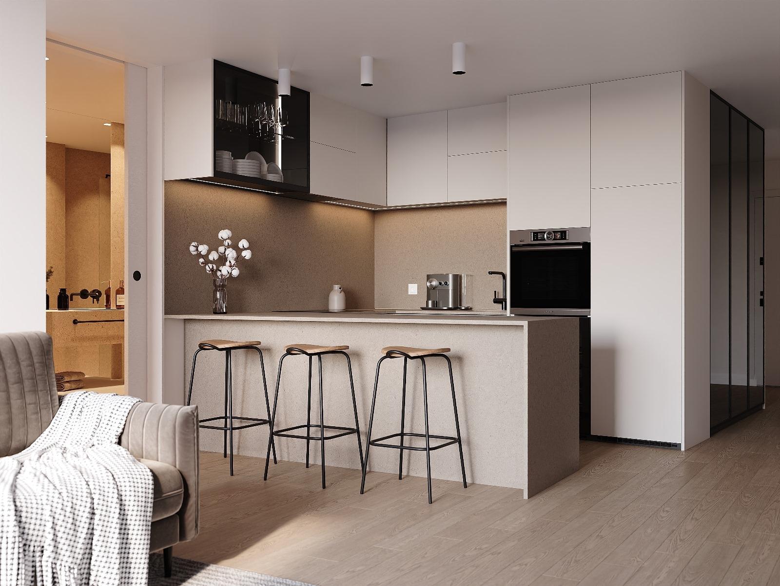 Apartamento T1 Novo de Charme - Real Braga