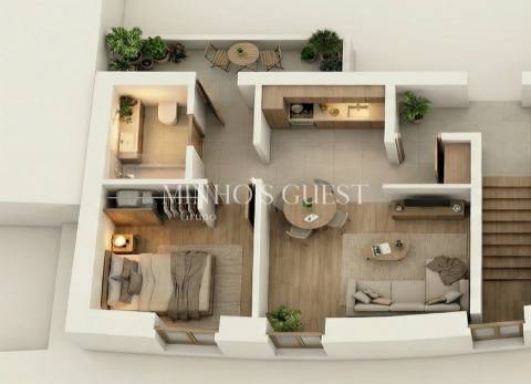 Apartamento T1 totalmente remodelado próximo da UNIVERSIDADE DO MINHO - Braga