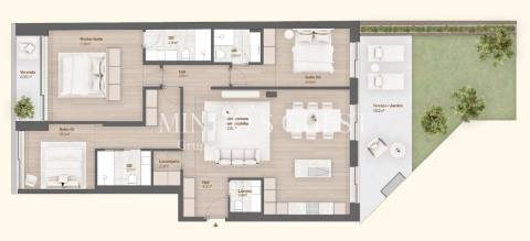 Apartamento T3 com Vista Mar e Jardim Privativo – Vila do Conde