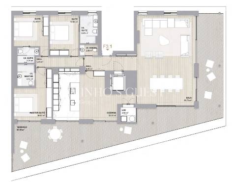 Apartamento T3 de Luxo com Terraço | Av. da Boavista - Porto