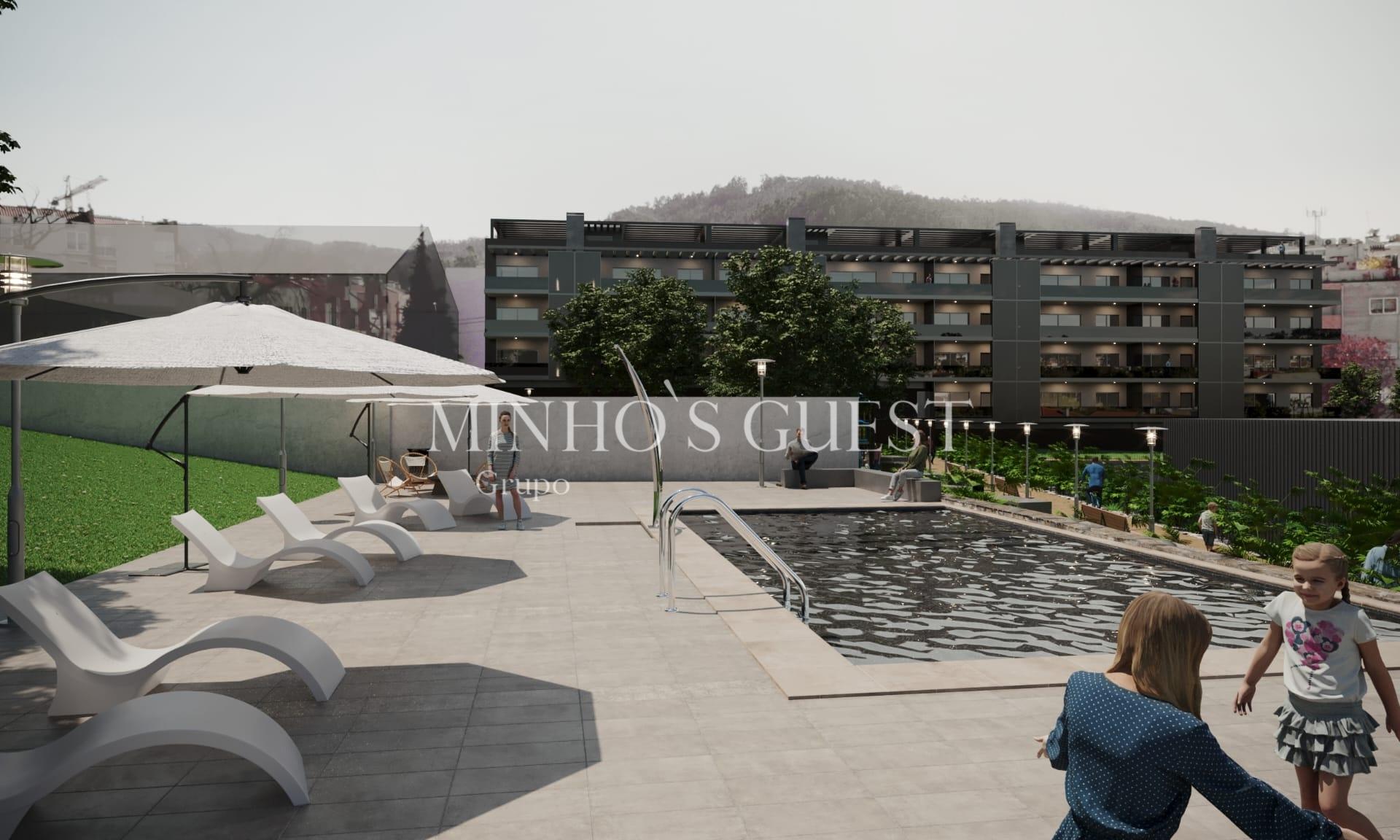 Apartamento T3 Novo em Condomínio Fechado c/ piscina - Celeirós, Braga