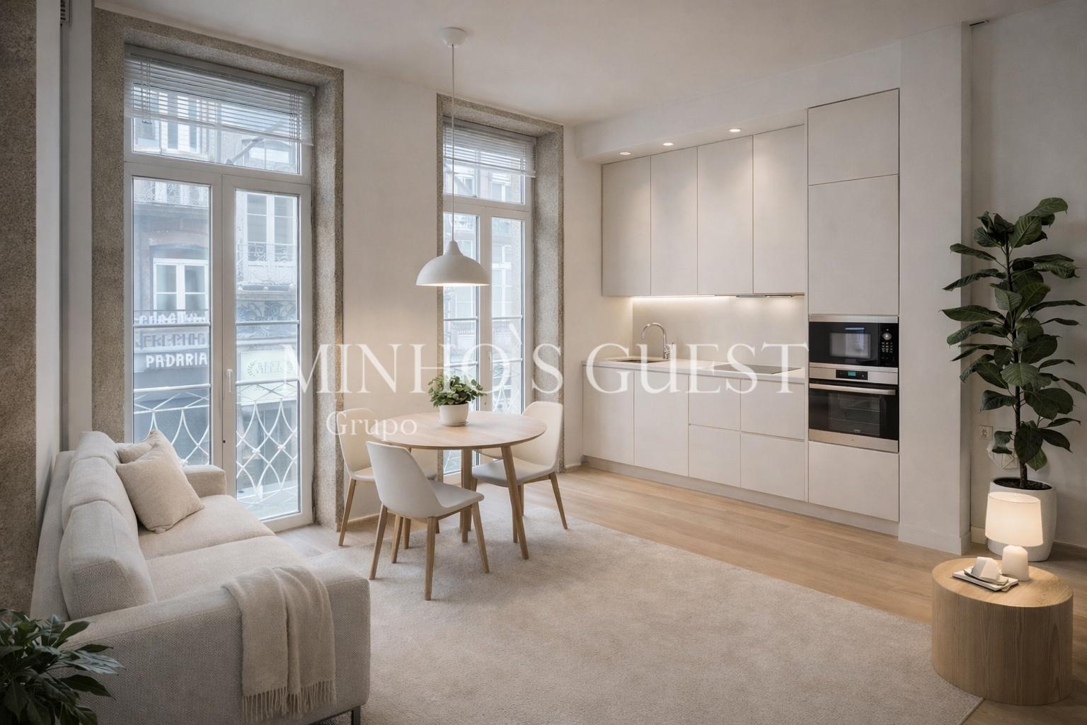Apartamento T0+1 pronto a habitar c/ varanda - Centro Histórico de Braga