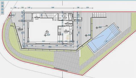 Terreno para construção de 301m2, com projeto aprovado para moradia T3, em Santo Isidoro, Mafra