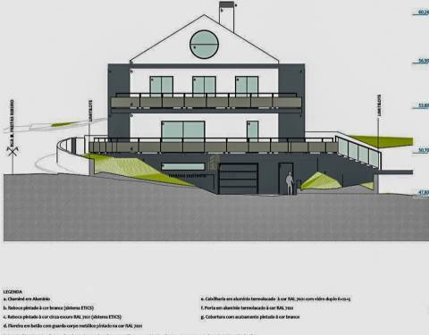Terreno para construção de 301m2, com projeto aprovado para moradia T3, em Santo Isidoro, Mafra