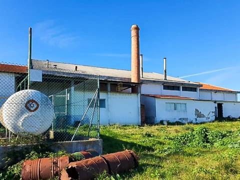 Armazém Industrial em terreno urbano, com amplo logradouro em Alcanhões, Santarém