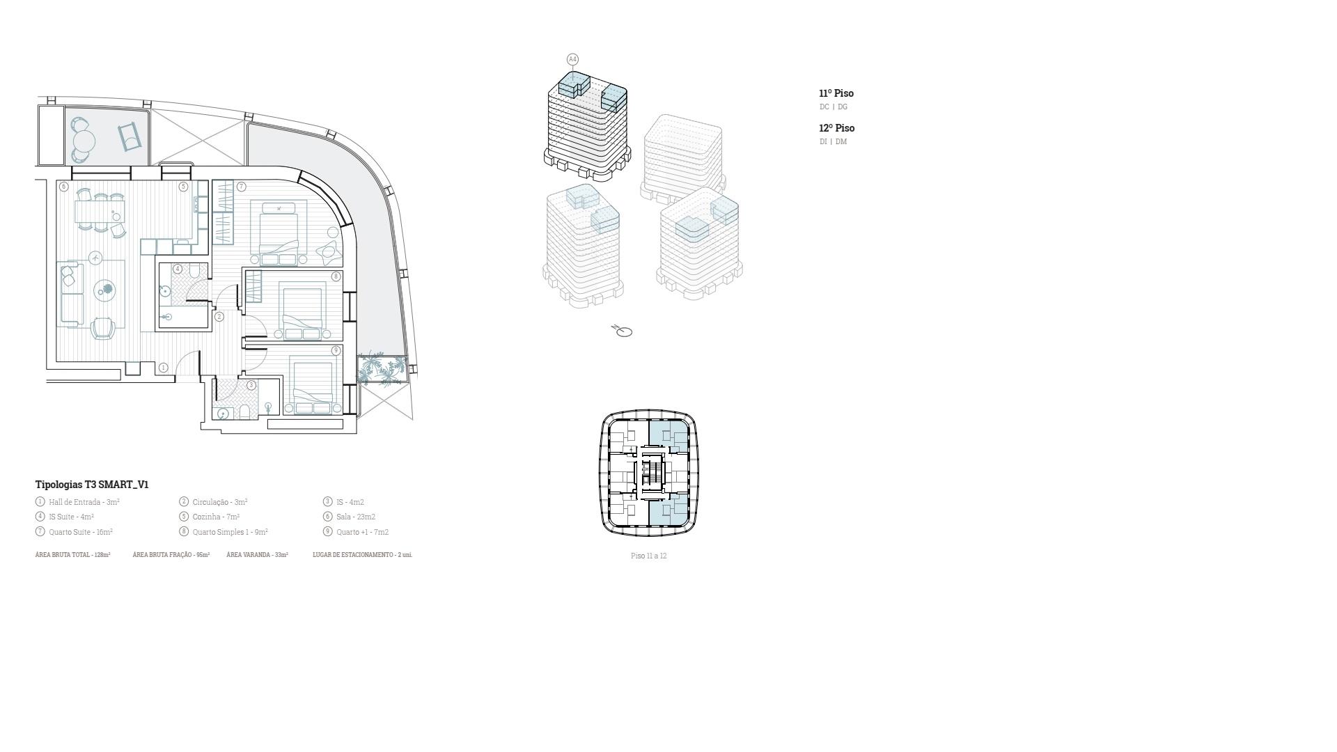 T3 SMART com terraço – Lake Towers | Arca d’Água
