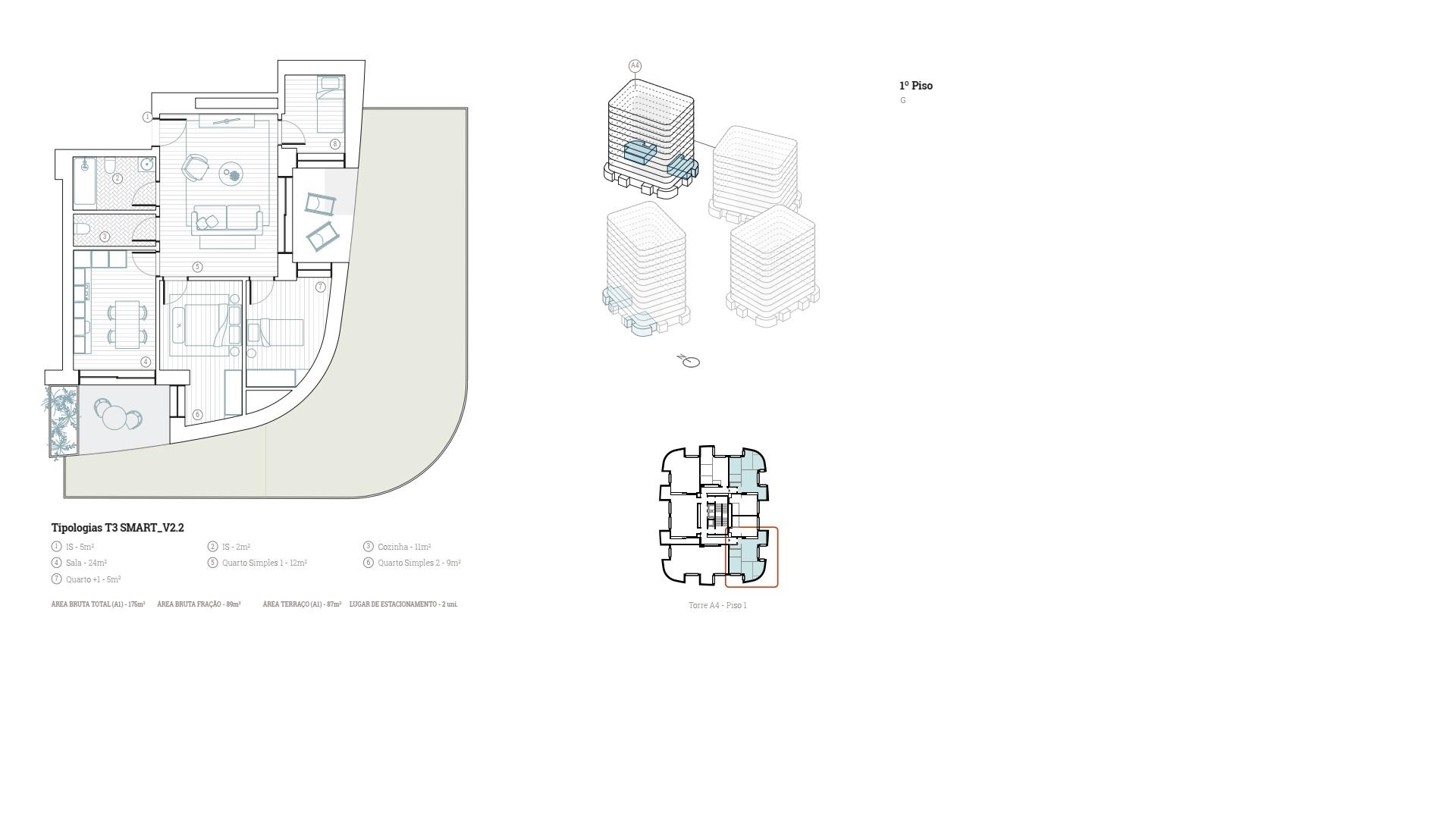 T3 SMART com terraço – Lake Towers | Arca d’Água