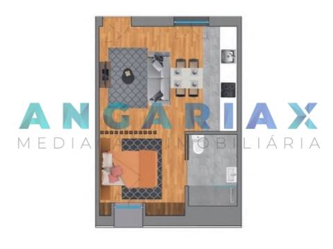 ANG1524 - Apartamento T0 para Arrendamento em Leiria