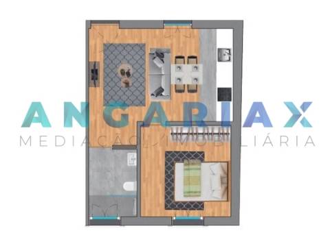 ANG1525 - Apartamento T1 para Arrendamento em Leiria