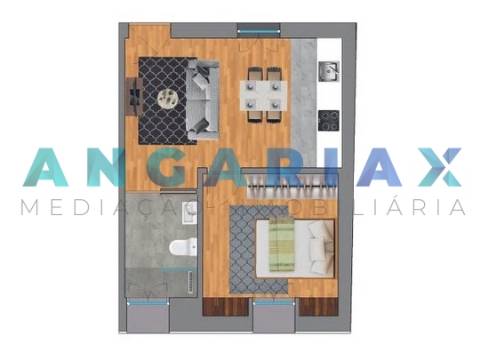 ANG1528 - Apartamento T1 para Arrendamento em Leiria