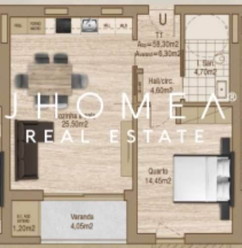 Apartamento T1 - THE LINE - Forca, Aveiro