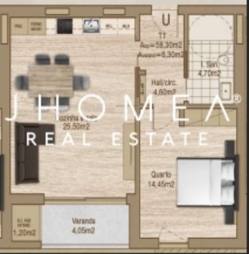 Apartamento T1 - THE LINE - Forca, Aveiro