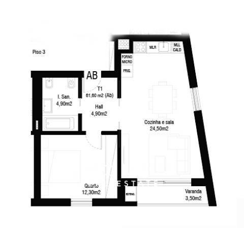 Apartamento T1 em Aradas, Aveiro