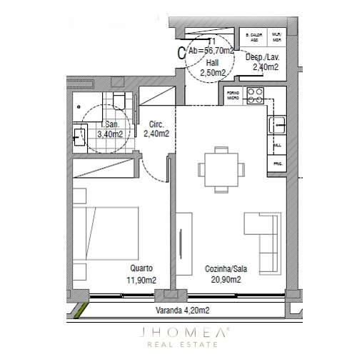 APARTAMENTO T1 - DESIRE, CAIS DA FONTE NOVA