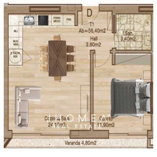 APARTAMENTO T1 - DESIRE, CAIS DA FONTE NOVA