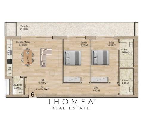 Apartamento T2 - Valley Place, Forca, Aveiro