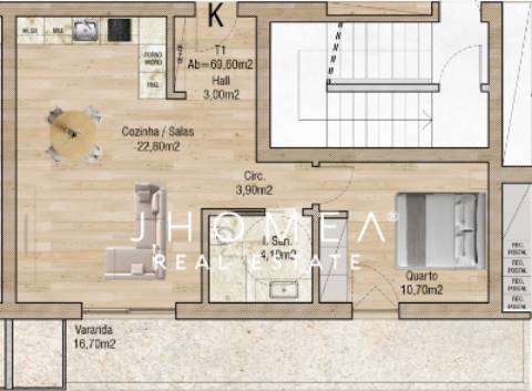Apartamento T1 - Valley Place, Forca, Aveiro