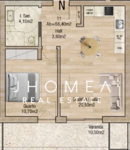 Apartamento T1 - Valley Place, Forca, Aveiro