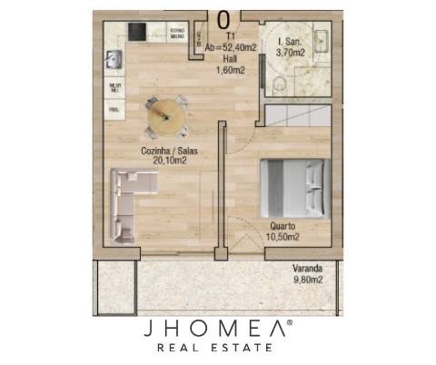 Apartamento T1 - Valley Place, Forca, Aveiro