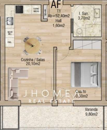 Apartamento T1 - Valley Place, Forca, Aveiro