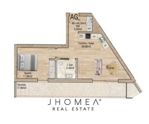 Apartamento T1 - Valley Place, Forca, Aveiro