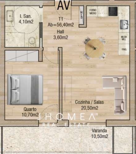 Apartamento T1 - Valley Place, Forca, Aveiro