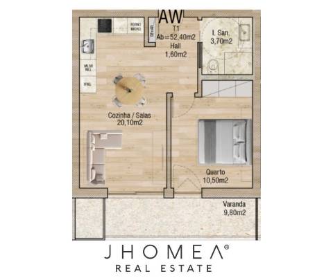 Apartamento T1 - Valley Place,, Forca, Aveiro