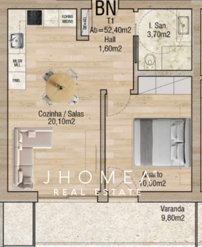 Apartamento T1 - Valley Place, Forca, Aveiro