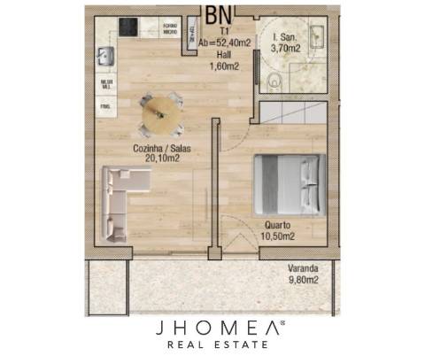 Apartamento T1 - Valley Place, Forca, Aveiro