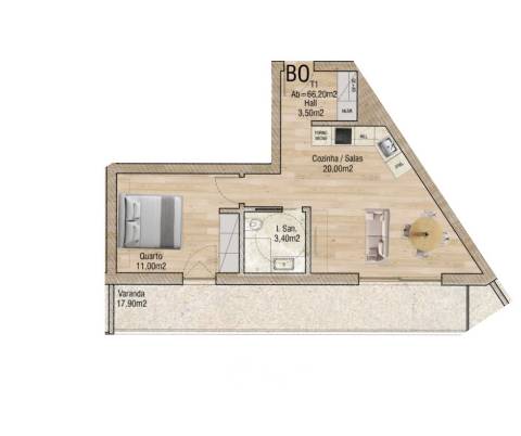 Apartamento T1 - Valley Place, Forca, Aveiro