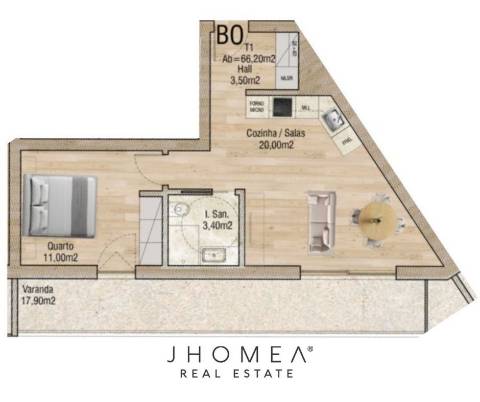 Apartamento T1 - Valley Place, Forca, Aveiro