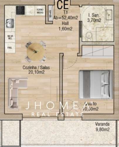 Apartamento T1 - Valley Place, Forca, Aveiro